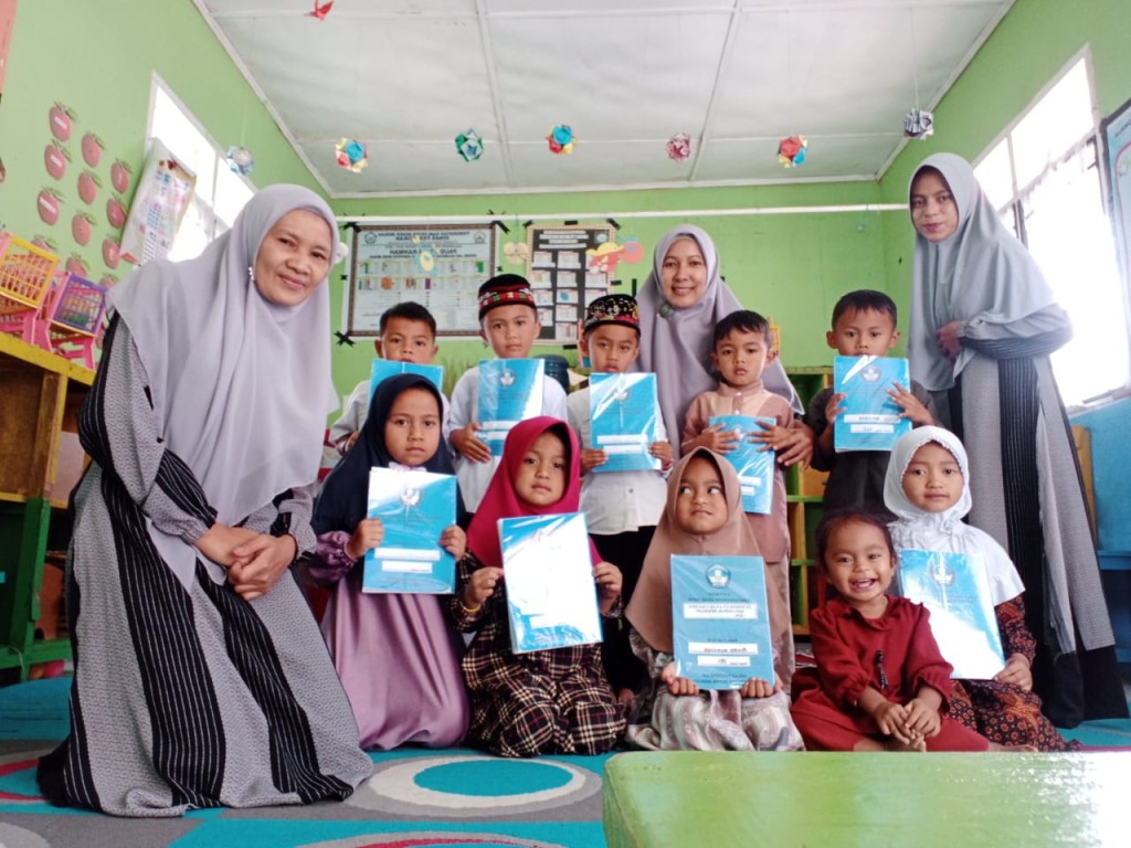 Rutinitas Proses belajar mengajar PAUD Tunas Mekar Kampung Karang Jadi